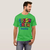 モダンでカラフルな従兄弟クルーの家族再会 Tシャツ (正面フル)