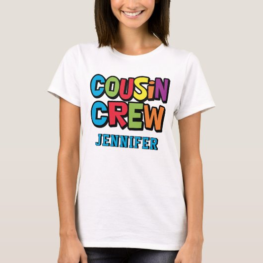 モダンでカラフルな従兄弟・従姉妹の再会 Tシャツ (正面)