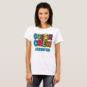 モダンでカラフルな従兄弟・従姉妹の再会 Tシャツ (正面フル)