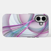 モダンでカラフルな抽象的フラクタルアートが動きを表現 Case-Mate iPhoneケース (裏面 (横))