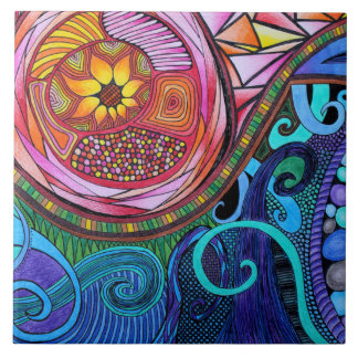 モダンでカラフルな抽象美術 タイル