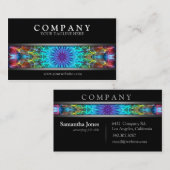 モダンでカラフルな曼荼羅 名刺 (正面/裏面)