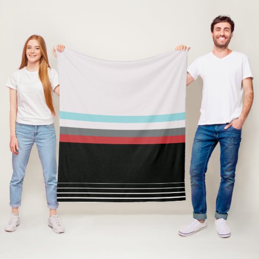 モダンでカラフルな縞模様 フリースブランケット (インサイチュ)