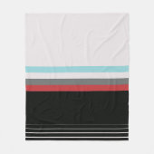 モダンでカラフルな縞模様 フリースブランケット (正面)