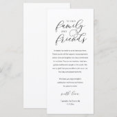 モダンでクラシカルな結婚披露宴の御礼カード プログラム (正面/裏面)
