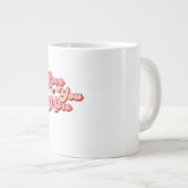 モダンでクリーンなスタイルが好きなあなたへ I Love You More ジャンボコーヒーマグカップ (正面右)