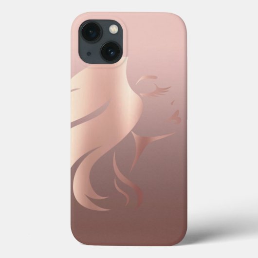 モダンでクールな女性の顔のシルエット Case-Mate iPhoneケース (裏面)