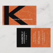 モダンでグランジなモノグラムの名刺 名刺 (正面/裏面)