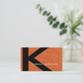 モダンでグランジなモノグラムの名刺 名刺 (スタンド正面)