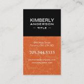 モダンでグランジなモノグラムの名刺 名刺 (裏面)