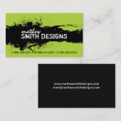 モダンでグランジな名刺 名刺 (正面/裏面)