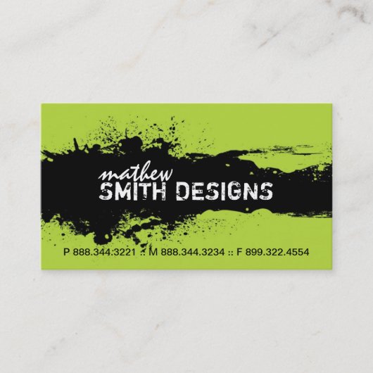 モダンでグランジな名刺 名刺 (正面)