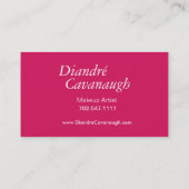 モダンでグランジな花のメーキャップアーティストのテンプレート 名刺 (裏面)