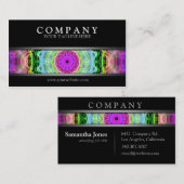 モダンでサイケデリックな虫食い穴 名刺 (正面/裏面)