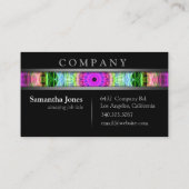 モダンでサイケデリックな虫食い穴 名刺 (裏面)