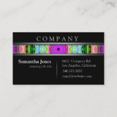 モダンでサイケデリックな虫食い穴 名刺 (裏面)