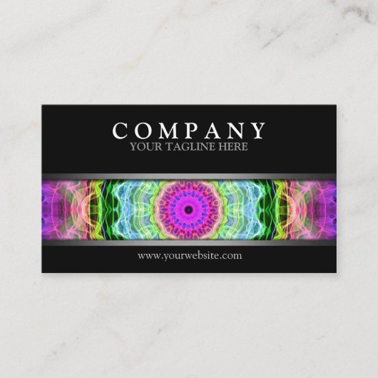 モダンでサイケデリックな虫食い穴 名刺 (正面)