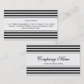 モダンでシックでストライプのな名刺のテンプレート 名刺 (正面/裏面)