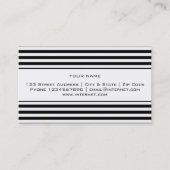 モダンでシックでストライプのな名刺のテンプレート 名刺 (正面)