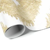 モダンでシックでフェイクな金ぱくのイカットパターン ラッピングペーパー (ロールコーナー)