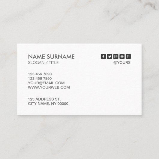 モダンでシックでミニマルな金ゴールドの円のティール（緑がかった色）の名刺 名刺 (裏面)