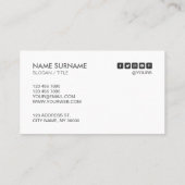 モダンでシックでミニマルな金ゴールドの円の灰色の名刺 名刺 (裏面)