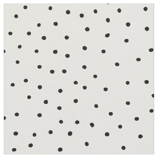モダンでシックで黒い水彩画のかわいい水玉模様 ファブリック (クローズアップ)