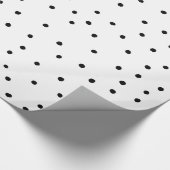 モダンでシックで黒い水彩画のかわいい水玉模様 ラッピングペーパー (角)