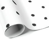 モダンでシックで黒い水彩画のかわいい水玉模様 ラッピングペーパー (ロールコーナー)