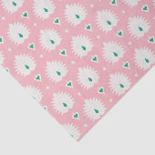 モダンでシックなパステル調ピンクの緑のイカットパターン 薄葉紙 (詳細)