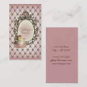 モダンでシックなペーストリー作りの職人のパン屋のカップケーキ 名刺 (正面/裏面)