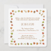 モダンでシックな感謝祭の夕食のパーティの招待状 招待状 (裏面)