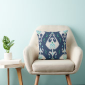 モダンでシックな濃紺および白のイカットは置きます クッション (椅子)