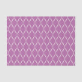 モダンでシックな織り目加工の紫色のイカットのシェブロンパターン 薄葉紙 (正面)