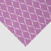 モダンでシックな織り目加工の紫色のイカットのシェブロンパターン 薄葉紙 (詳細)
