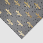 モダンでシックなGeoの三角形の勾配の金ゴールドのサボテン 薄葉紙 (詳細)