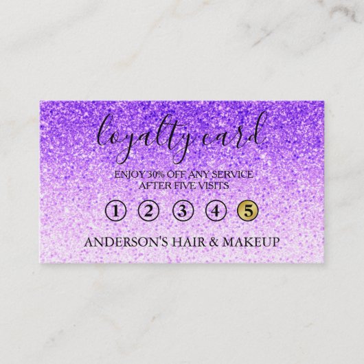 モダンでシンプルでエレガントなタイポグラフィのロイヤリティカード 名刺 (正面)