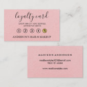 モダンでシンプルでエレガントなタイポグラフィのロイヤリティカード 名刺 (正面/裏面)