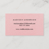 モダンでシンプルでエレガントなタイポグラフィのロイヤリティカード 名刺 (裏面)