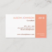 モダンでシンプルでユニークで頭が切れるなカレンダーの名刺 名刺 (裏面)