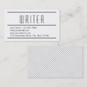 モダンでシンプルで白い作家の名刺 名刺 (正面/裏面)