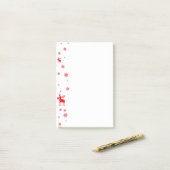 モダンでシンプルで赤いアメリカヘラジカの雪片 ポストイット (デスク上)