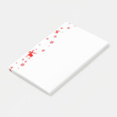 モダンでシンプルで赤いアメリカヘラジカの雪片 ポストイット (アングル)