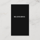 モダンでシンプルで黒く及び白いカード 名刺 (裏面)