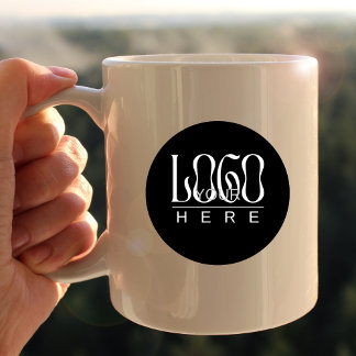 モダンでシンプルなカスタムビジネス ロゴ ブランド コーヒーマグカップ