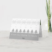 モダンでシンプルなクリスマス シーズンカード (裏面)