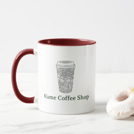 モダンでシンプルなコーヒーショップのロイヤリティカード マグカップ