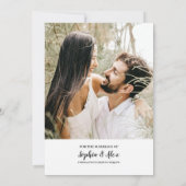 モダンでシンプルなタイポグラフィーの結婚式 セーブザデート (裏面)