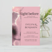 モダンでシンプルなダスティローズのリハーサルディナー 招待状 (スタンド正面)