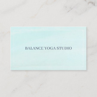 モダンでシンプルなティール（緑がかった色）の水彩画の背景 名刺